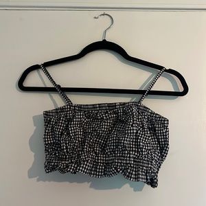 XS, L.A. Hearts at Pacsun, black and white plaid, crop top tank top, like new.